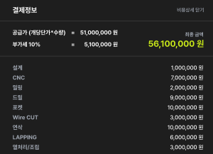 메이크포유 비용상세 이미지